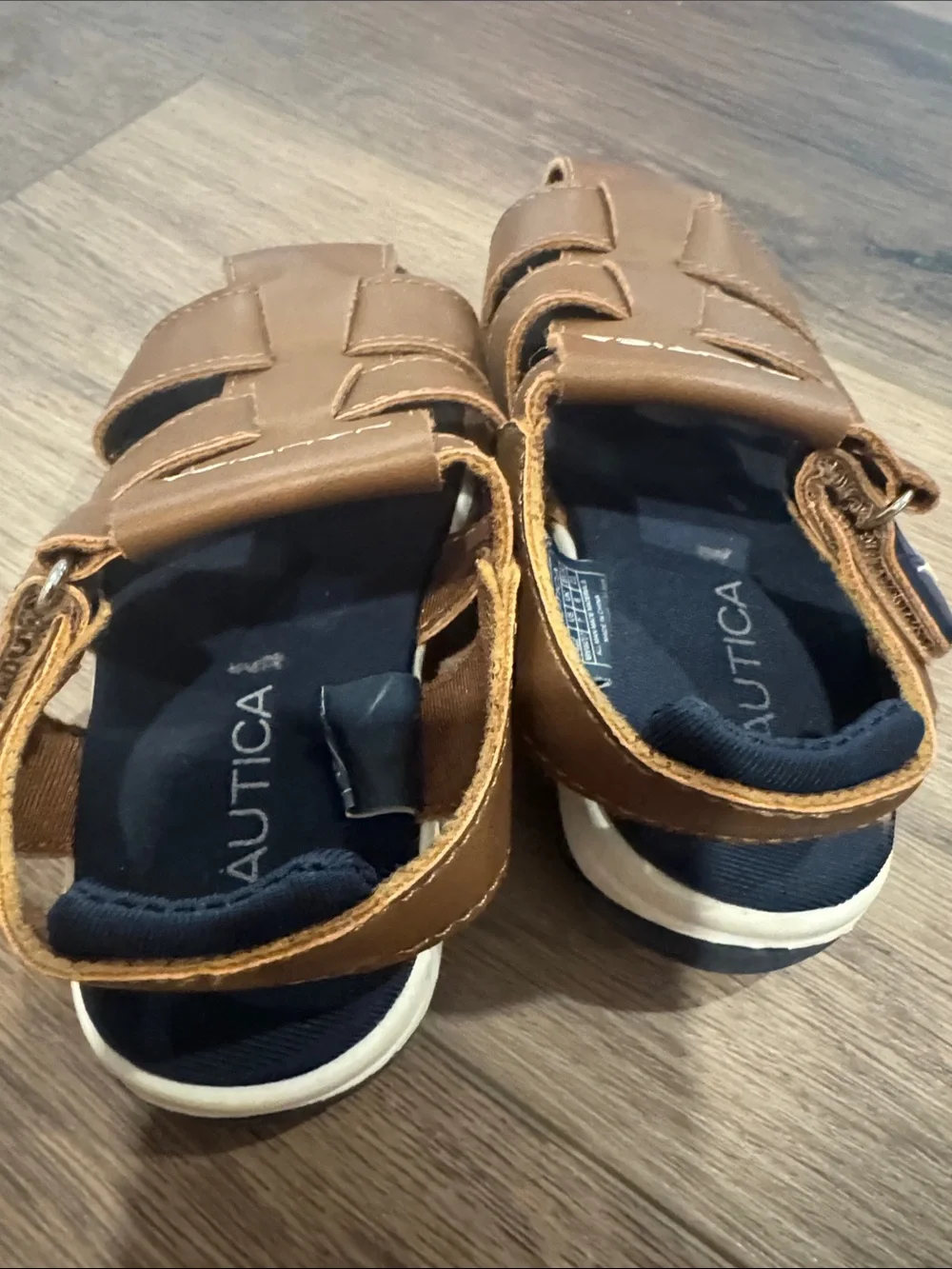Nautica Tan/Brown Kids' Casual Hook-and-Loop Sandals